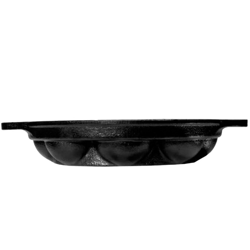 Cast Iron Paniyaram Kal | Round shaped with 7-Pits with rings | Agroshoppy