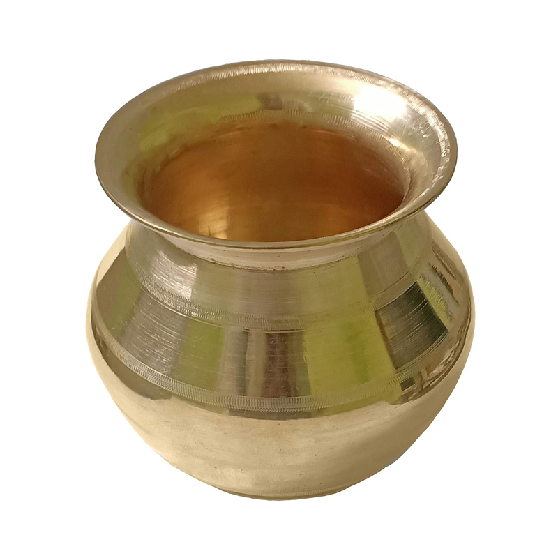 Vengala Pongal Pannai 2.5 Liter | Bronze Pongal Pot With Ladle Heavy-Gauge