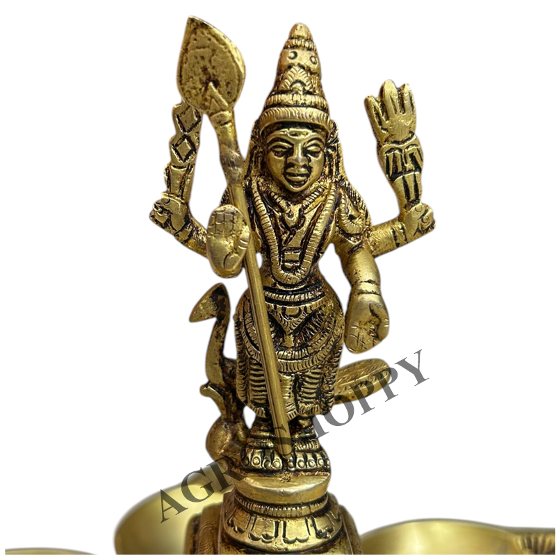Velavan Vilakku Antique | Arumugam Vilakku 6 Inch Height - Agroshoppy