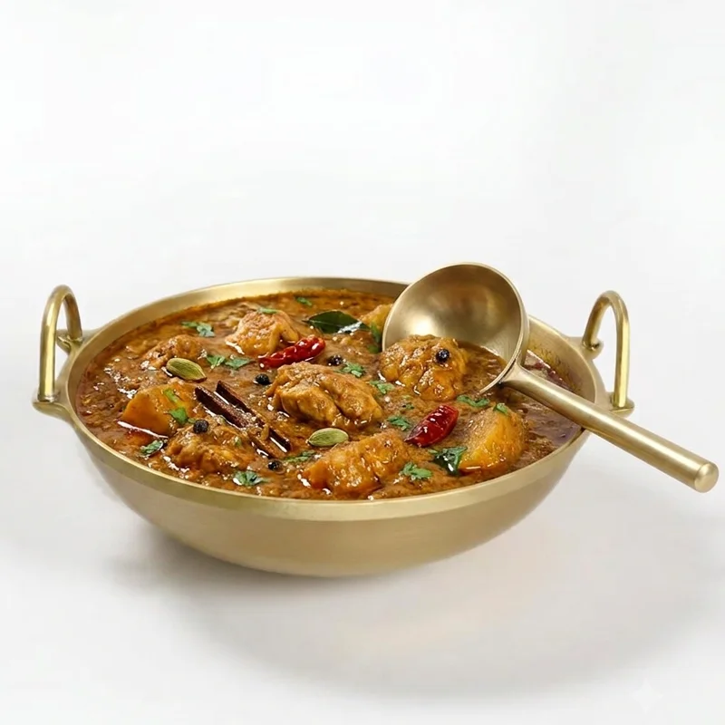 Bronze Kadai 9.5 Inch | Handmade Traditional Bronze Kadai | Agroshoppy - Copy