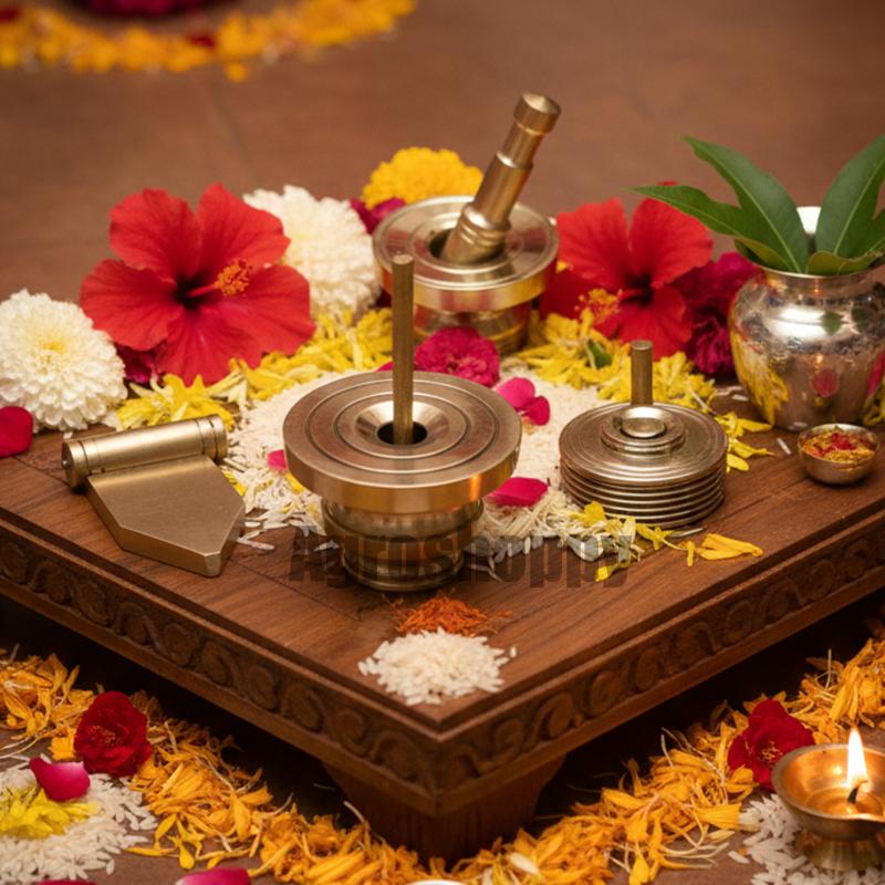 Gowri ma Pooja Set | Varalakshmi Pooja Set | Miniature Gowri Set for Pooja View 1
