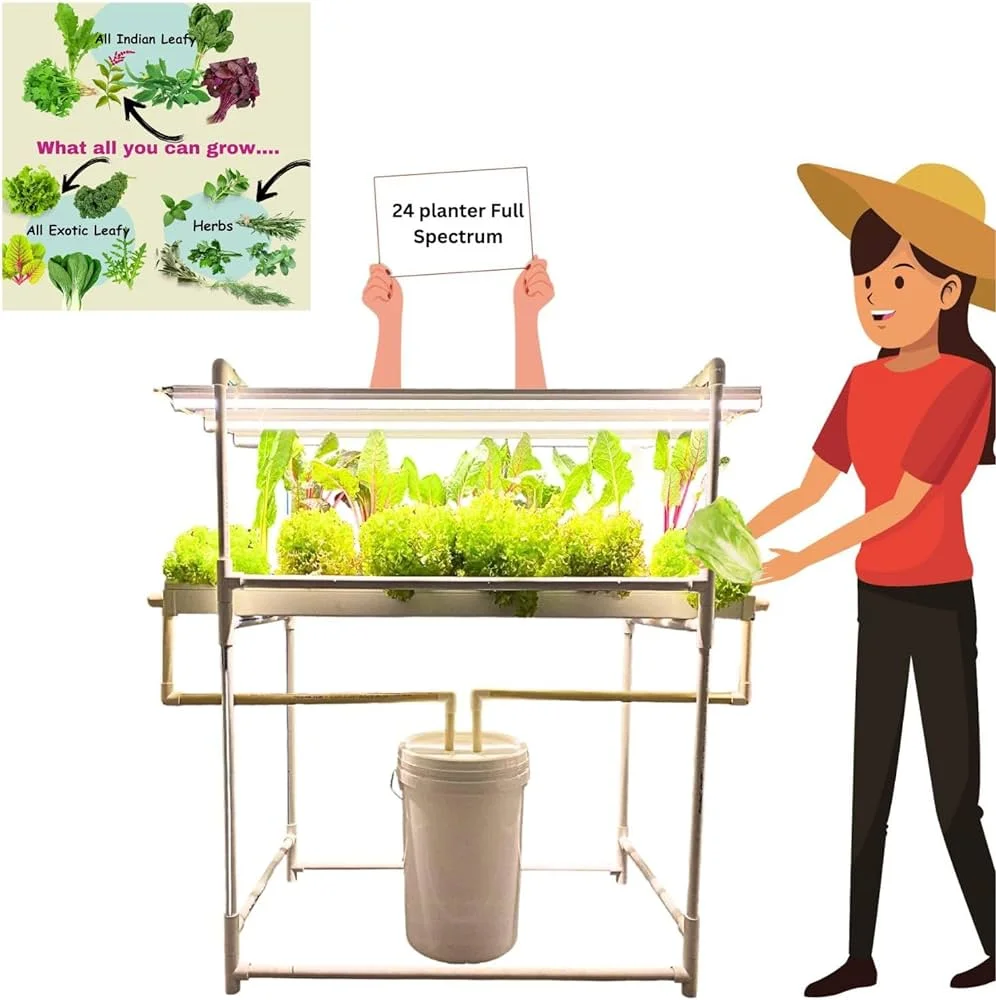 Agroshoppy Full Spectrum 24 Planter Hydroponic Indoor Kit for Smart Farming