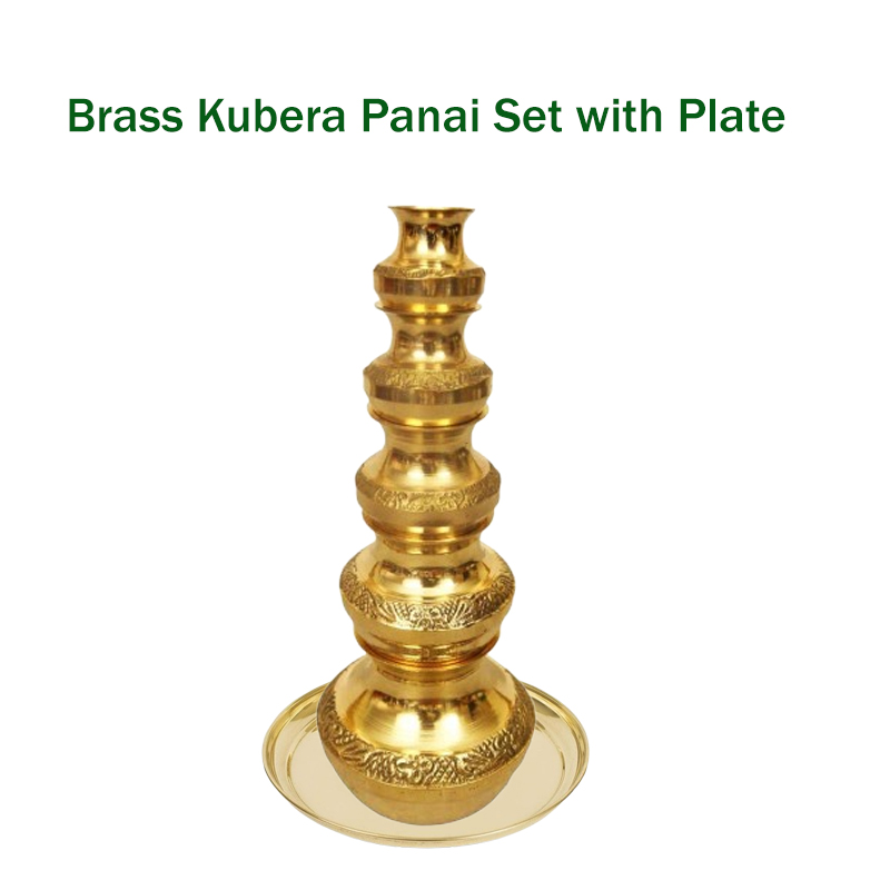 Brass Kubera Kudam | Gubera Panai Set with Plate