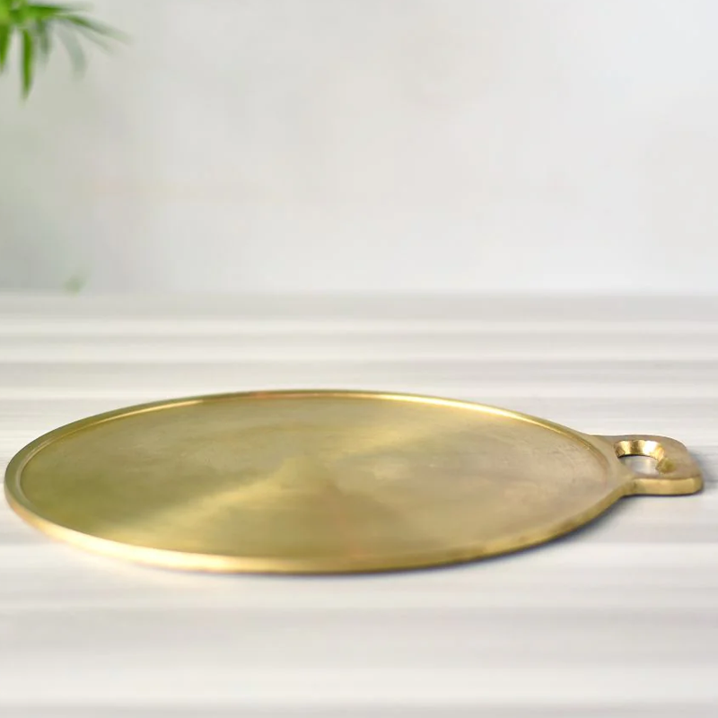 Premium Bronze Dosa Tawa 12 Inch – Handmade Natural Non-Stick Cookware