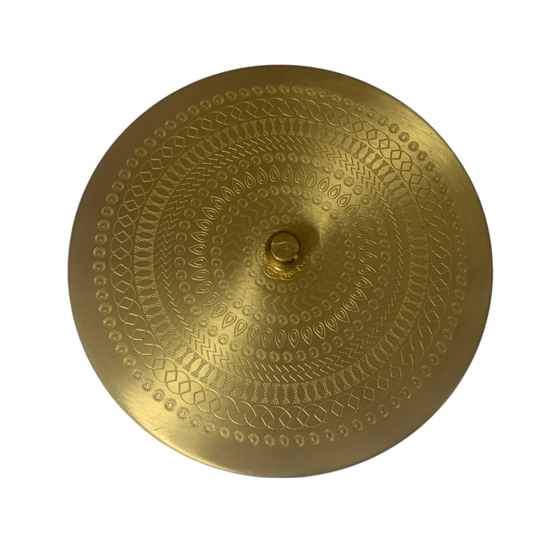 Brass Round Masala Box Height | Mandala Etching  - Agroshoppy