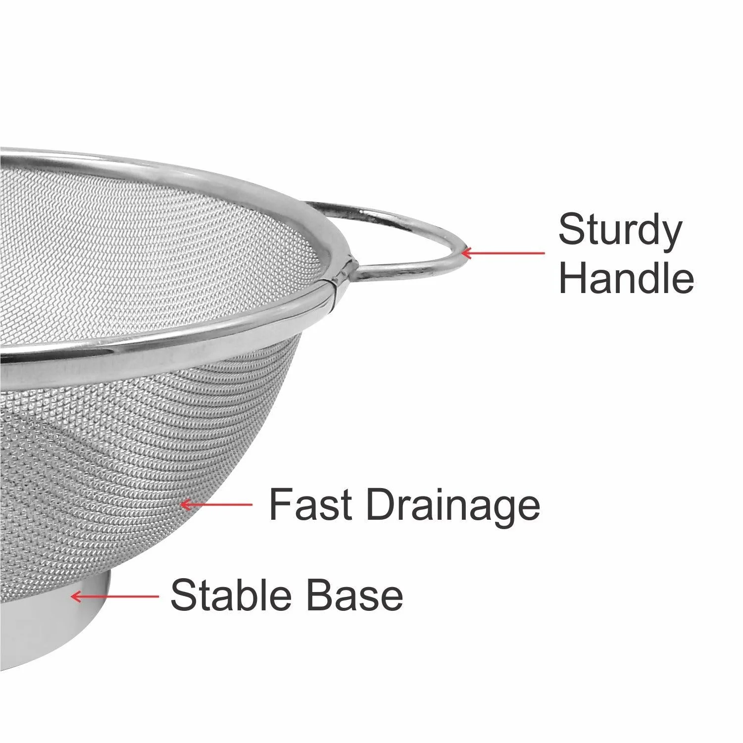 Stainless Steel Colander Basket with Handle 9 Inch