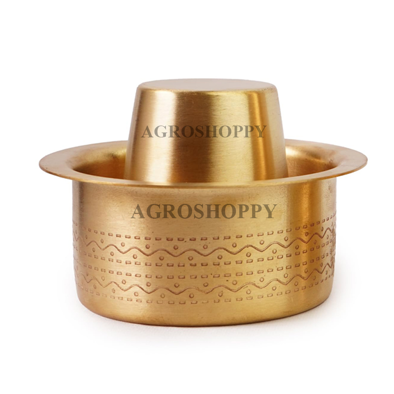 Traditional Brass Special Etching Dabara Set of 6 - Agroshoppy