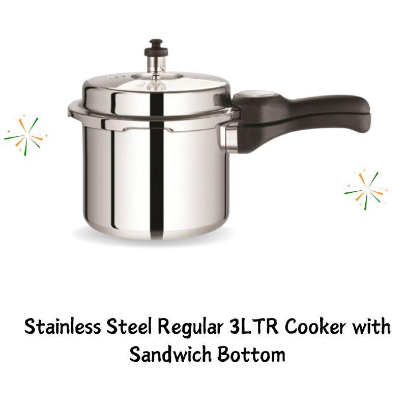 Stainless Steel Regular 5 LTR Cooker and 3LTR SS Regular Cooker