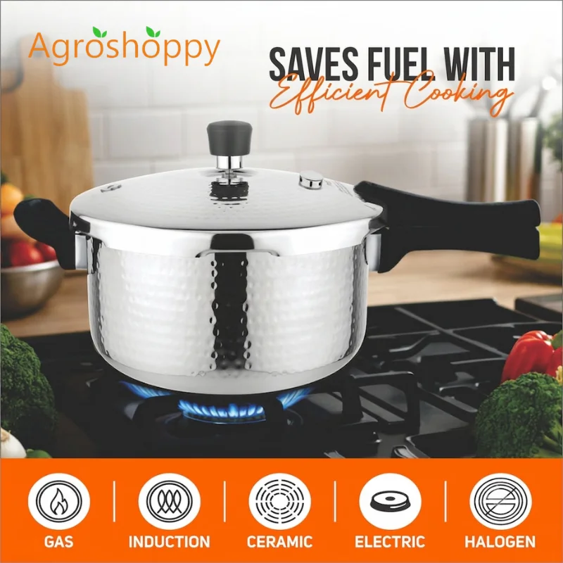 Triply Kadai 20 CM with Glass Lid and Oil Dispenser