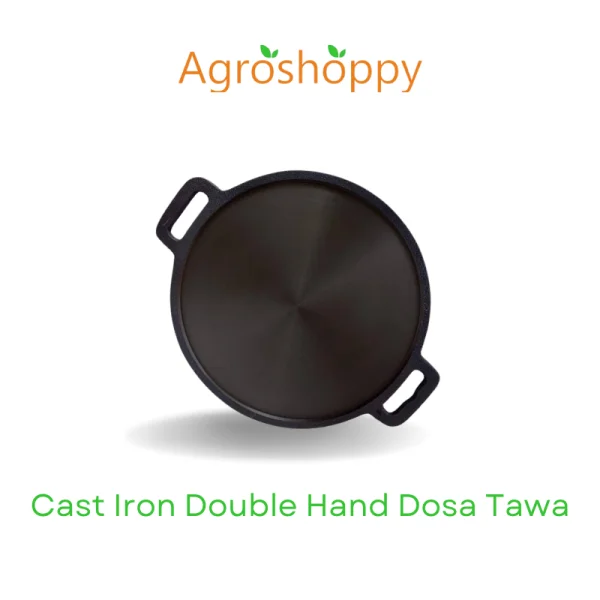 Cast iron Double Handle Dosa Tawa + Iron Roti Tawa 11 Inch